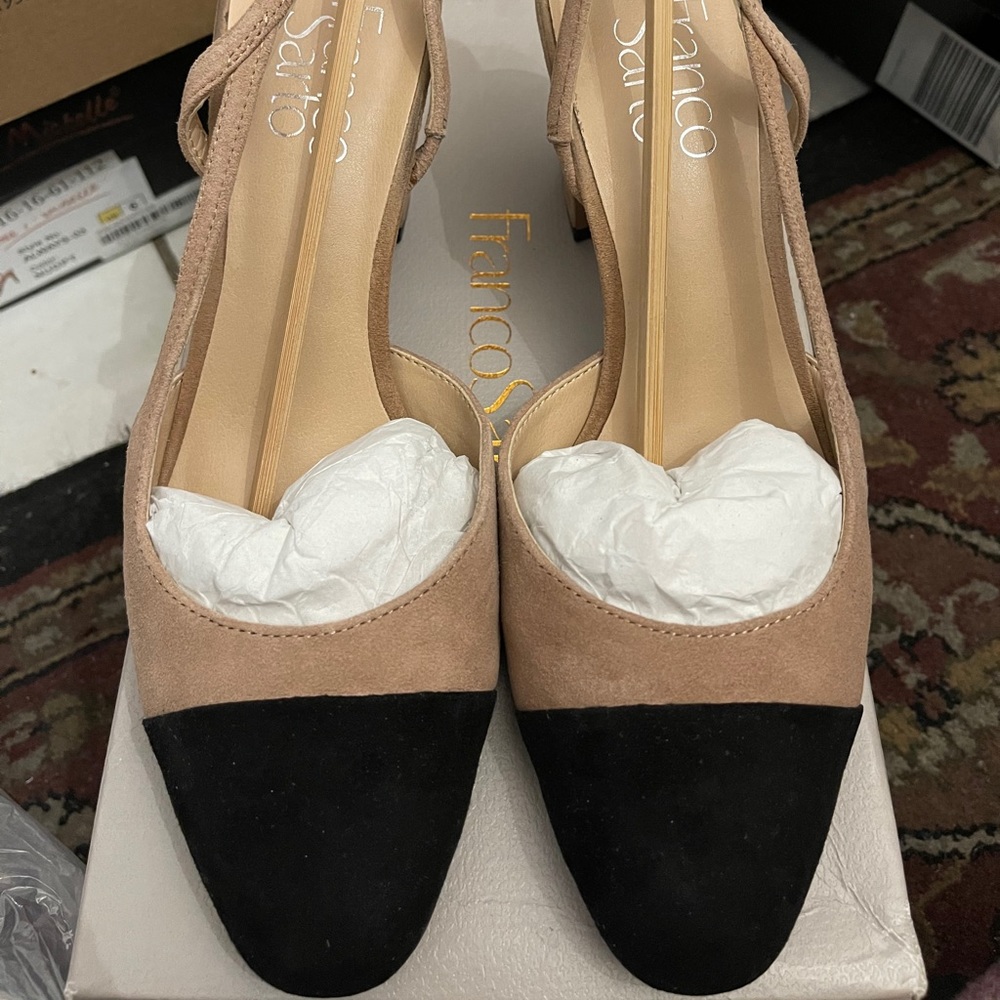 Franco Sarto - Imogen Block Slingback Strap Heels